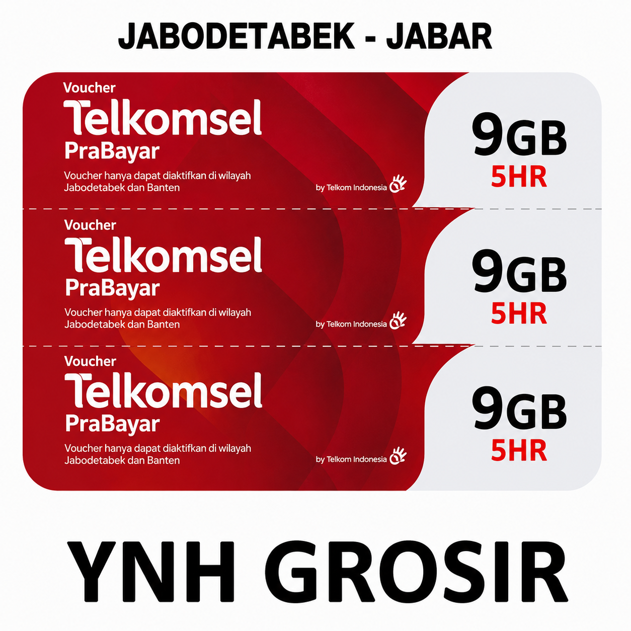 VOUCHER TELKOMSEL 9GB 5HR JABODETABEK - JABAR